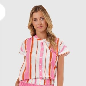 Livro Grace Shirt in Boardwalk Stripes Size Large